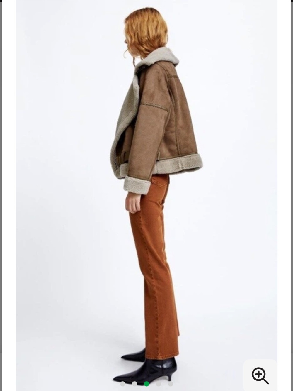 Zara Bootcut Straight Leg Jeans Brown - Picture 15 of 16